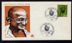 Germany 1012 Gandhi U/A FDC