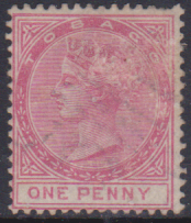 TOBAGO 1879 USED 1d ROSE SG1 CAT 