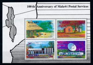 [76924] Malawi 1991 Centenary Postal Service Post Office Souvenir Sheet MNH