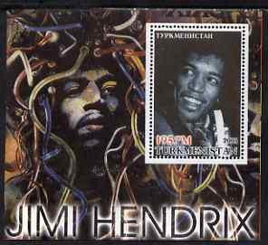 Turkmenistan 2001 Icons of the 20th Century - Jimi Hendri...