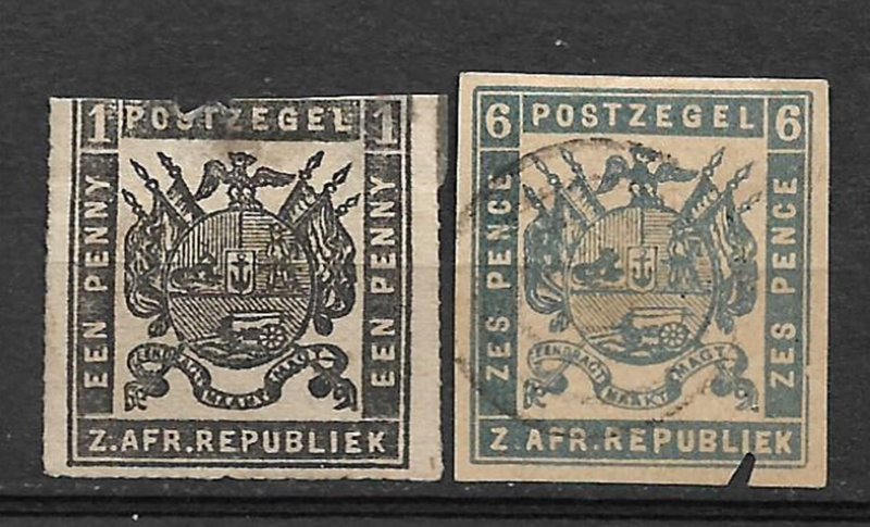 COLLECTION LOT # 50 TRANSVAAL 1870 2 STAMPS