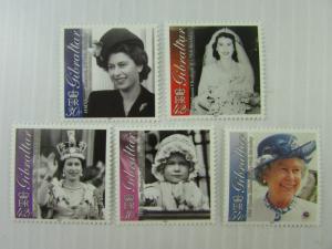 2001 Gibraltar  SC #875-79  QE 75th Birthday  MNH stamp set