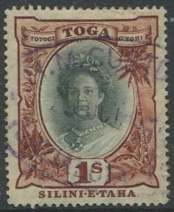 Tonga 1922 SG63 1/- Queen Salote #2 FU