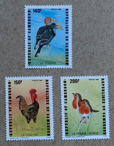 Cameroun 1985 Birds, MNH. Scott 798-800, CV $7.75. Toucan