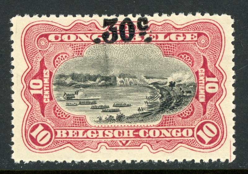 Belgian Congo 1922 Stanley Falls 30¢/10¢ (Die 2) Mint Non Hinged X692