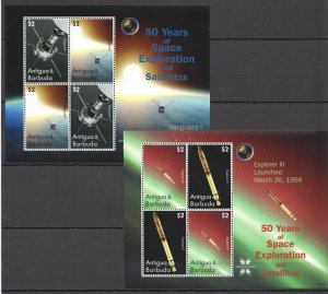 B1311 2008 Antigua & Barbuda 50 Years Of Space Exploration 2Kb Mnh