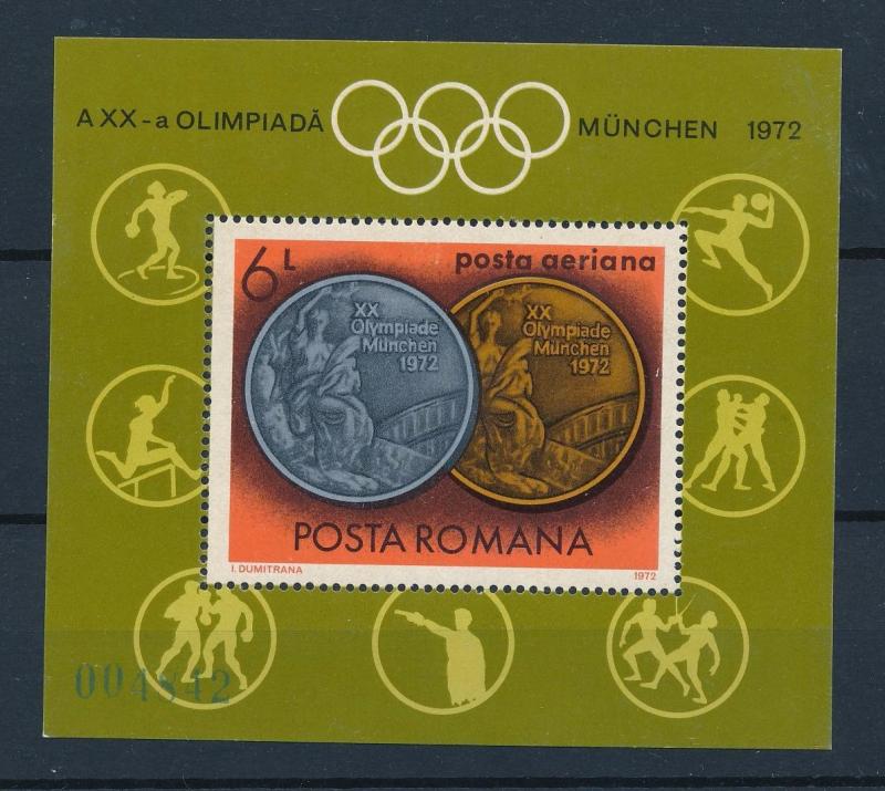 [42791] Romania 1972 Olympic games Munich Medal winners MNH Sheet