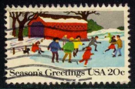 US #2029 Children Ice Skating, used (0.25)