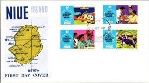 Niue Scott 151-154 Unaddressed.