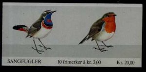 Norway 801 MNH booklet Birds SCV8