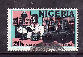 Nigeria-Sc#301- id5-used 20k Vaccine production-1973-4-