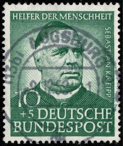 GERMANY 1953 HUMANITARIAN FUND 10pf+5pf USED (VFU) SG1100 Wmk.263S/W P.14 SUPERB