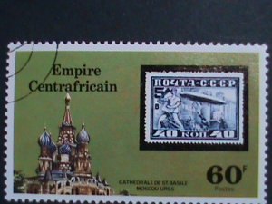 CENTRAL AFRICA STAMP 1977- SC#295-6,C184-6-75TH ANNIVERSARY-ZEPPELIN CTO SET-