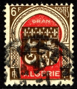 Algeria #222 single Used - Oran Coat of Arms (1947)