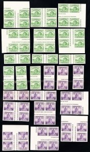 US Stamps # 766-7 MNH XF Lot Of 9 Gutter Pairs Sets (36 Pairs) Scott Value $220