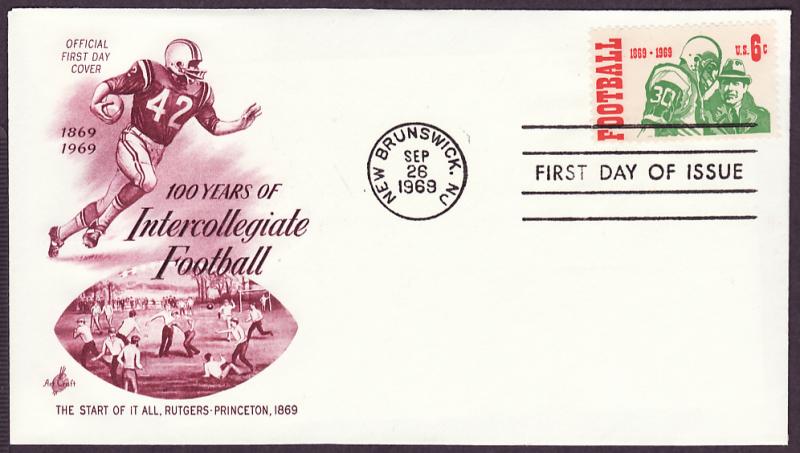 1382 College Football Artcraft FDC