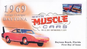 AO 4743-1, 2013, Muscle Cars, First Day Cover, Add-on Cachet, Digital Color Post