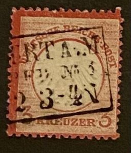 [AG] Germany 1872 Sc #9 Mi 9 USED Small Shield Mi-CV 28$