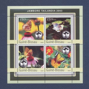GUINEA-BISSAU  - MNH S/S - Boy Scouts, Butterfly - 2003 --a