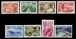 Albania 491-8 MNH Industry, Tobacco, Textiles, Hydroelectric Dam, Cannery