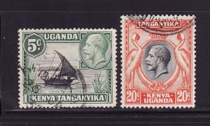 Kenya, Uganda, Tanzania 47, 50 U King George V (D)