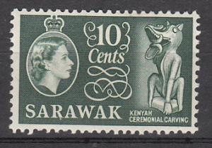 Sarawak SC# 202  1955 10c QEII Mh