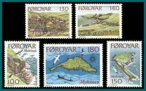 Faroe Islands 1978 Mykines Island, MNH 31-35,SG30-SG34