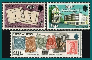 Fiji 1970 Stamp Centenary, MNH #301-303,SG432-SG434