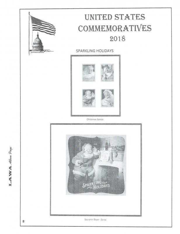 2018 US COMMEMORATIVE  ISSUES SUPPLEMENT – LAWA Album Pages