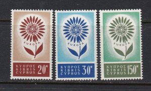 Cyprus stamps #244 - 246, MNHOG,   CV $35.75