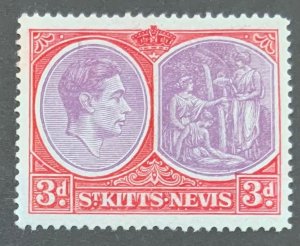 ST.KITTS-NEVIS 1938 3d (TAKEN AS CHEAPEST)  MOUNTED MINT