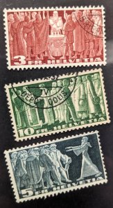 Switzerland #284-286 used