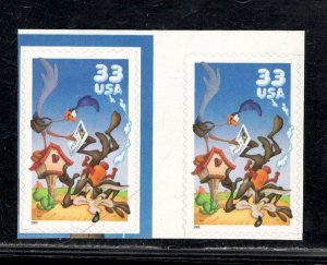 UNITED STATES SC# 3391 VERT. GUTTER PAIR VF/NH