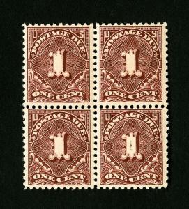 US Stamps # J61B Superb Block 4 Fresh OG NH