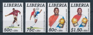 [110880] Liberia 1995 Sport football soccer George Weah AC Milan  MNH