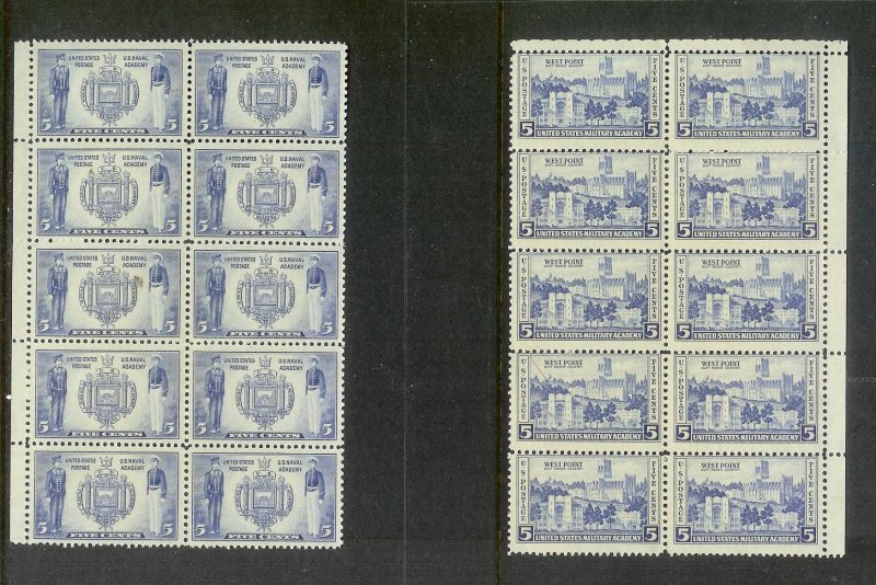 UNITED STATES (198) Blocks/Plate Blocks/Strips Stamps ALL Never Hinged FV=$67+