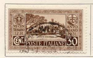 Italy 1931 Early Issue Fine Used 30c. 099600