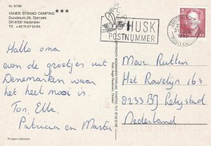 Denmark 1992 Bee Post Slogan Cancel Town Pic StampPost Card to Netherlands 45801