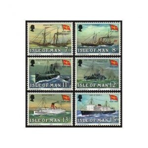 Isle of Man 168-173,173a,MNH.Michel 166-171, Bl.3. Mail Boats,Steam Packet Co.