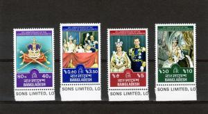 Bangladesh 1978 25th.Ann.Coronation Q.E.II Set(4)Sc#145/148