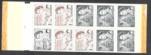 Canada BK71c: 1c (454) x 4, 6c (460c), 8c (544) x 5, Queen Elizabeth, VF