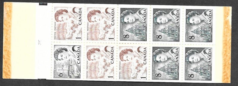 Canada BK71c: 1c (454) x 4, 6c (460c), 8c (544) x 5, Queen Elizabeth, VF
