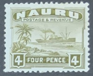 NAURU 1924-34 4d SG32A  LIGHTLY MOUNTED MINT