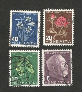 SWITZERLAND - USE SET - PRO JUVENTUTE - FLORA - FLOWERS - 1948.