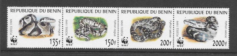 SNAKES - BENIN #1086   WWF  MNH