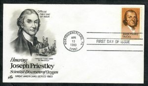 2038 Joseph Priestley Unaddressed ArtCraft FDC