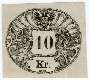 (I.B) Austria/Hungary Revenue : Stempelmarke 10kr (impressed duty)