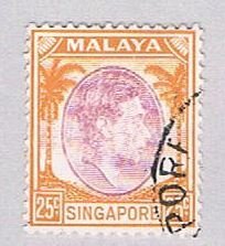 Singapore 14 Used King George VI (BP22113)