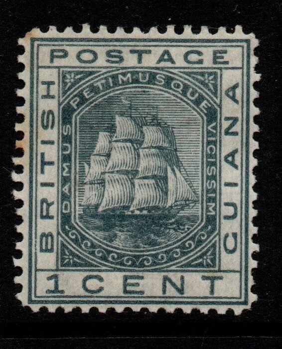 BRITISH GUIANA SG126 1876 1c SLATE MTD MINT