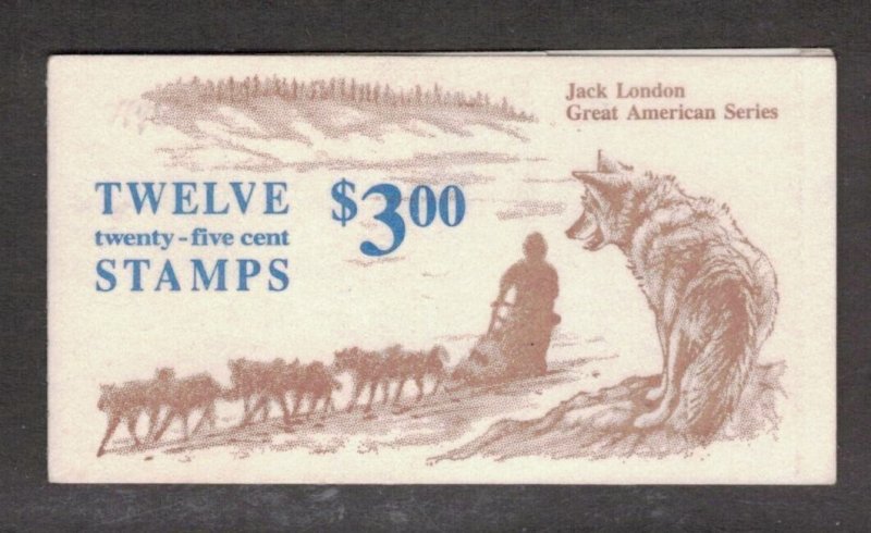 US 1988 $3 Jack London Complete Booklet (Scott BK152; MNH
